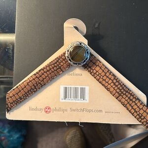 Lindsay Phillips Textured Brown SwitchFlops Strap
